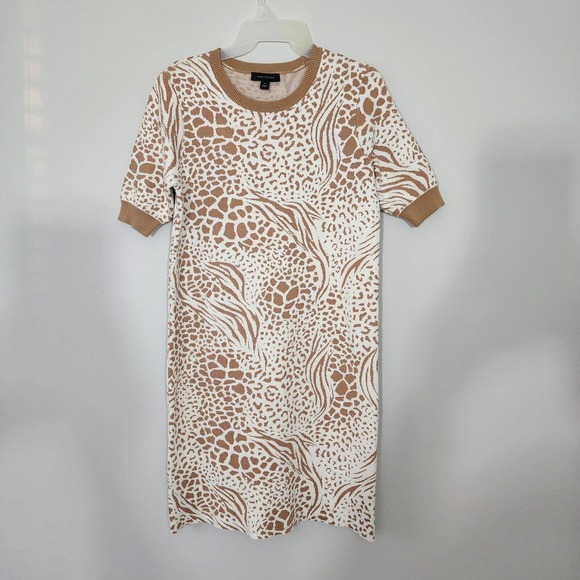 Ann Taylor‎ Mix Animal Print Shift Sweater Dress Size XS NWT - Picture 4 of 9